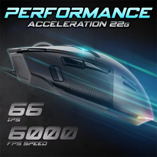 Spirit of Gamer Egér - ELITE-M60 Black (Optikai, 20000 DPI, 1000Hz, 9 programozható gomb, RGB, vezetékes, fekete)