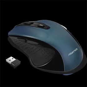   Advance Egér vezeték nélküli - SHAPE 6D (2400 DPI, 6 gomb, ergonomikus, kék)