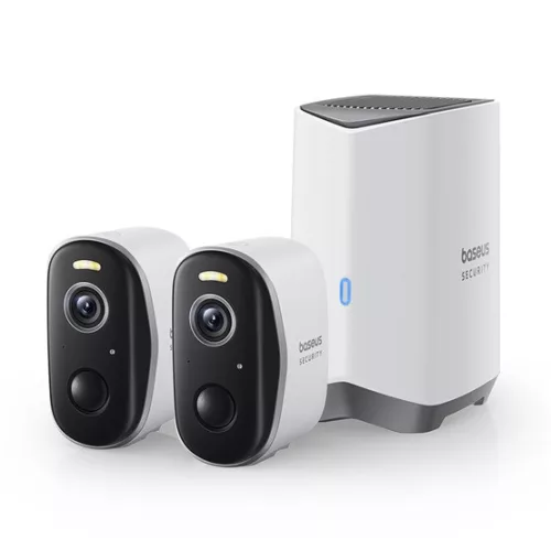 Baseus SMH Baseus Security N1 Plus 2K kültéri biztonsági kamera KIT, fehér