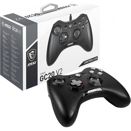 MSI Force GC20 V2 USB-A gamepad játékvezérlő fekete