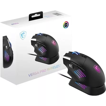 MSI Versa Pro Wireless + Mouse Dock Pro optikai Bluetooth / vezeték nélküli gaming egér + dokkoló fekete