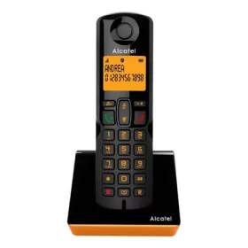  ALCATEL S280 telefon készülék (vezeték nélküli, nagy kijelző, DECT) FEKETE/NARANCSSÁRGA