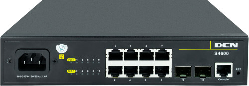 DCN S4600-10P-SI L2 switch 8x 10/100/1000Base-T RJ45 + 2x 100/1000Base-X (SFP),