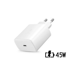   SMG MOB Samsung gyári USB hálózati töltő adapter TypeC bemenet 45W  EPTA845EWE PD.3.0 Super Fast Charging  fehér ECO csom