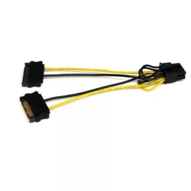   StarTech 2db SATA Power 15pin -> Power 8pin F/M tápkábel 0.15m