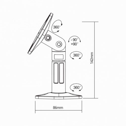 SBOX SB-20 Fali hangszóró tartó konzol, dönthető, forgatható (max. 3.5kg)