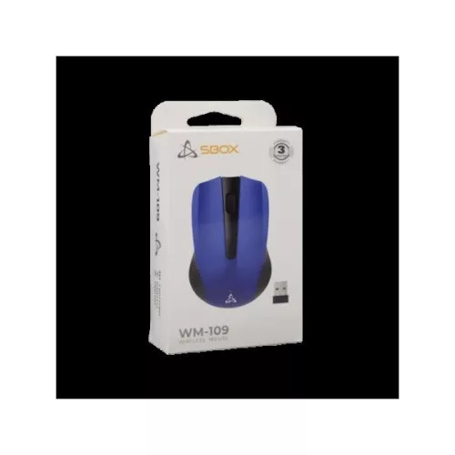 SBOX WM-109BL Vezeték nélküli egér 1000 DPI 3D kék