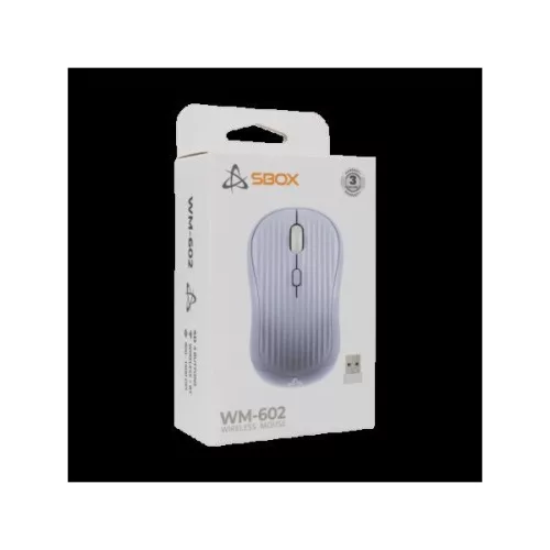 SBOX WM-602U Vezeték nélküli egér, lila, 800-1600pi, 4D, BT/2,4GHz