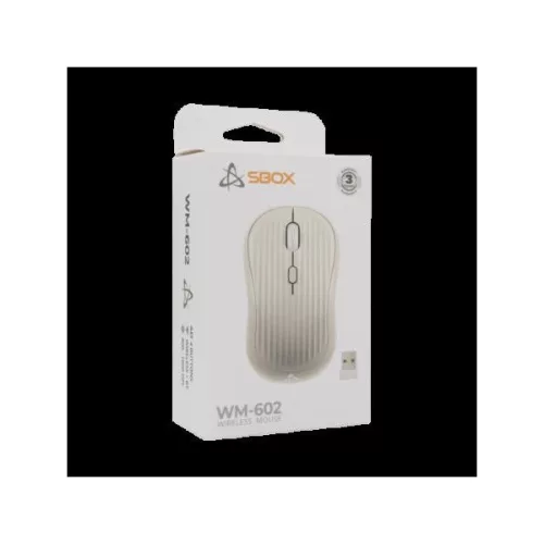 SBOX WM-602W Vezeték nélküli egér, fehér, 800-1600pi, 4D, BT/2,4GHz