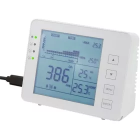   Logilink CO2  mérő három fokozatú kijelzővel, hőmérséklet és páratartalom kijelzővel
