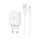 USAMS SC hálózati töltő USB aljzat 18W, PD gyorstöltő 3.0 + microUSB kábel, FEHÉR