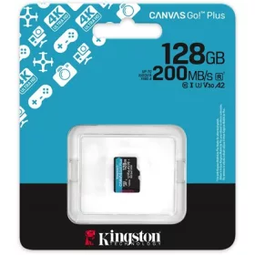  Kingston 128GB Canvas Go! Plus Gen4 Class10 UHS-I U3 V30 A2 microSDXC memóriakártya Single Pack
