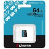 Kingston 64GB Canvas Go! Plus Gen4 Class10 UHS-I U3 V30 A2 microSDXC memóriakártya Single Pack