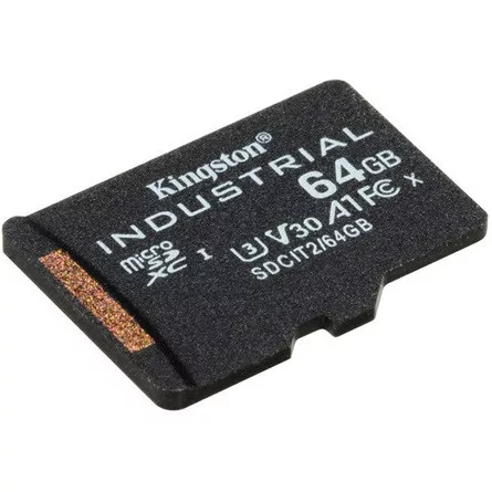 Kingston 64GB Industrial UHS-1 Class10 U3 V30 A1 vízálló microSDHC memóriakártya Single Pack