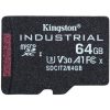 Kingston 64GB Industrial UHS-1 Class10 U3 V30 A1 vízálló microSDHC memóriakártya Single Pack