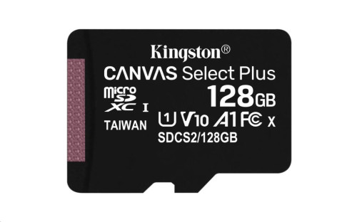 Kingston 128GB SD micro Canvas Select Plus (SDXC Class 10 A1) (SDCS2/128GBSP) me