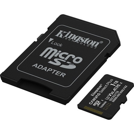 Kingston 1TB Canvas Select Plus Gen3 Class 10 UHS-1 A1 microSDXC memóriakártya