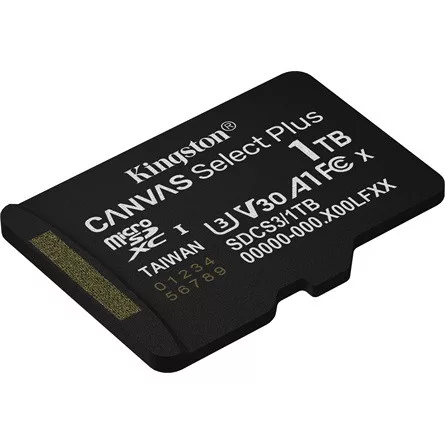 Kingston 1TB Canvas Select Plus Gen3 Class 10 UHS-1 A1 microSDXC memóriakártya