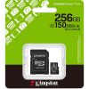 Kingston 256GB Canvas Select Plus Gen3 Class 10 UHS-1 A1 microSDXC memóriakártya