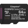 Kingston 64GB Canvas Select Plus Gen3 Class 10 UHS-1 A1 microSDXC memóriakártya Single Pack