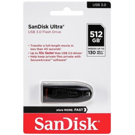 Sandberg Sandisk ULTRA 512 GB USB FLASH DRIVE USB 3.0 UP TO 130MB/S