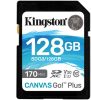 Kingston 128GB SD Canvas Go Plus (SDXC Class 10 UHS/I U3) (SDG3/128GB) memória k