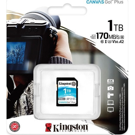 Kingston 1TB SDXC Canvas Go Plus 170R C10 UHS-I U3 V30