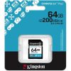 Kingston 64GB Canvas Go! Plus Gen4 UHS1 U3 V30 SDXC memóriakártya