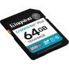 Kingston 64GB Canvas Go! Plus Gen4 UHS1 U3 V30 SDXC memóriakártya