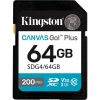 Kingston 64GB Canvas Go! Plus Gen4 UHS1 U3 V30 SDXC memóriakártya