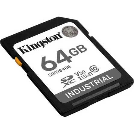 Kingston 64GB Industrial -40C to 85C UHS-1 Class10 U3 V30 A1 SDXC memóriakártya