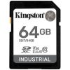 Kingston 64GB Industrial -40C to 85C UHS-1 Class10 U3 V30 A1 SDXC memóriakártya
