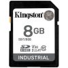 Kingston 8GB Industrial -40C to 85C UHS-1 Class10 U3 V30 A1 SDHC memóriakártya