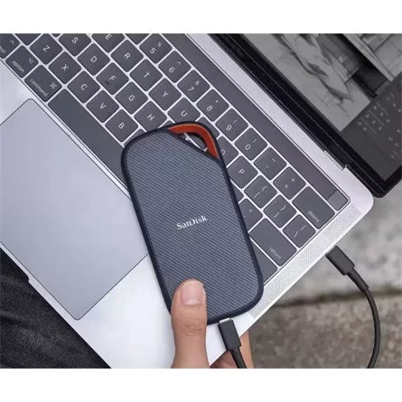 Sandisk Extreme PRO 4TB USB4 vízálló ütésálló külső SSD fekete-narancssárga