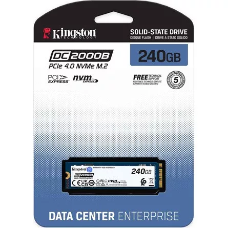 Kingston DC2000B 240GB PCIe 4.0 M.2 2280 Enterprise SSD (No Heatsink)