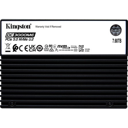 Kingston Data Center 7.68TB DC3000ME U.2 PCIe 5.0 NVMe TCG Opal Enterprise SSD