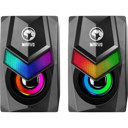MARVO SPK MARVO Havoc 10 vezetékes hangszóró - fekete - RGB viágítás