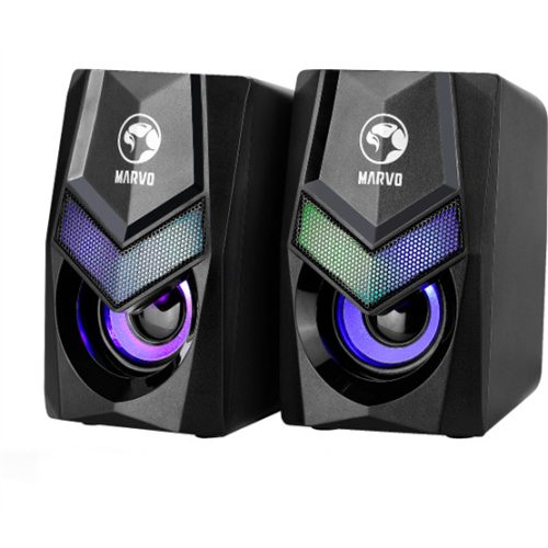 MARVO SPK MARVO Havoc 10 vezetékes hangszóró - fekete - RGB viágítás