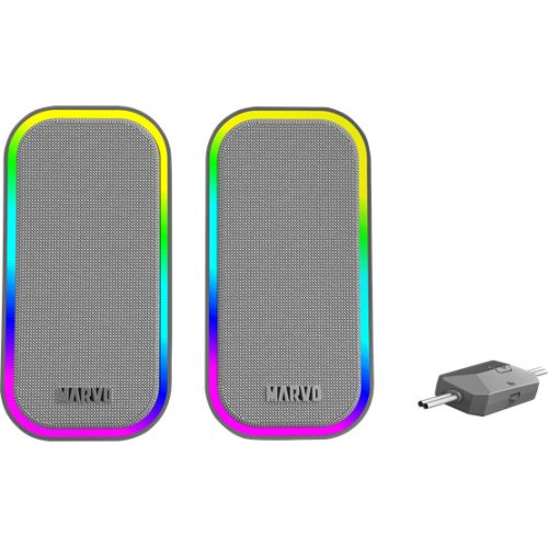 MARVO SPK MARVO Havoc 20 vezetékes hangszóró - fehér - RGB viágítás