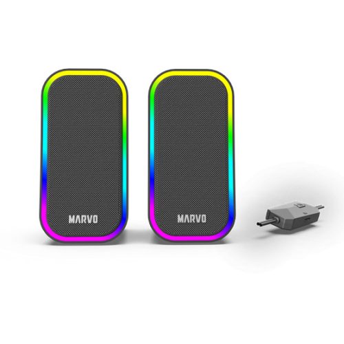 MARVO SPK MARVO Havoc 20 vezetékes hangszóró - fekete - RGB viágítás