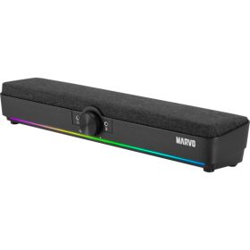   MARVO SPK MARVO Etna 40 vezetékes soundbar - fekete - RGB viágítás