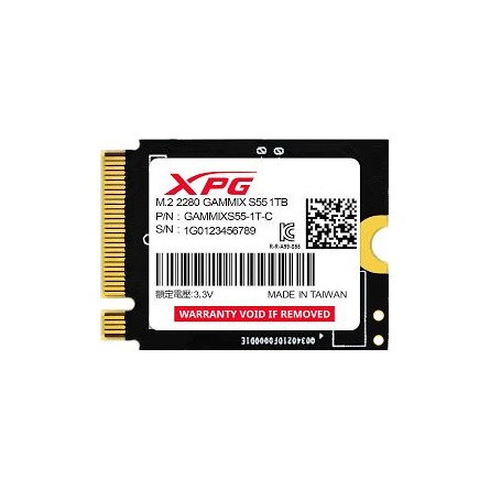 ADATA XPG GAMMIX S55 1TB PCIe x4 (4.0) M.2 2230 SSD fekete