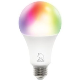   Deltaco SH-LE27RGB 810lm RGB E27 gömb LED Wi-Fi smart home fényforrás