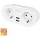 Logilink Wi-Fi intelligens csatlakozóaljzat, 2 utas (CEE 7/3), 2x USB, Tuya kompatibilis