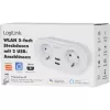 Logilink Wi-Fi intelligens csatlakozóaljzat, 2 utas (CEE 7/3), 2x USB, Tuya kompatibilis