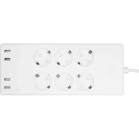 Logilink Wi-Fi Smart Socket aljzat, 6 utas, (CEE 7/3), 4x USB, Tuya kompatibilis
