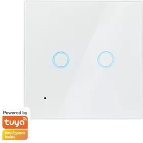   Logilink Wi-Fi intelligens kettős fali kapcsoló, Tuya kompatibilis