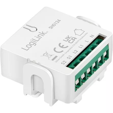 LogiLink Wi-Fi smart 2 CH kapcsolómodul, Tuya kompatibilis
