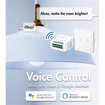 LogiLink Wi-Fi smart 2 CH kapcsolómodul, Tuya kompatibilis