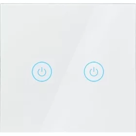   LogiLink Wi-Fi intelligens kettős fali kapcsoló, Tuya kompatibilis